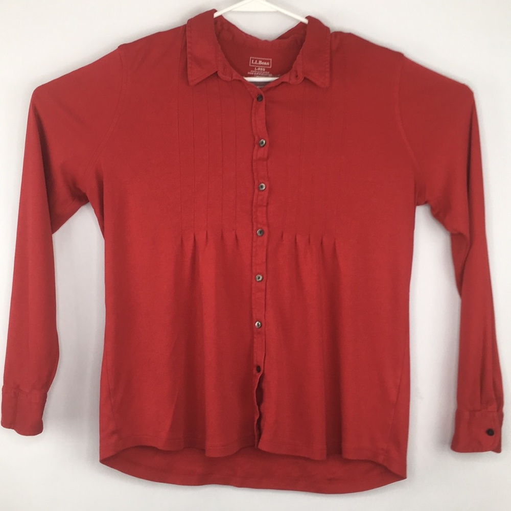 L.L.Bean Red Long Sleeve Woman’s Top
